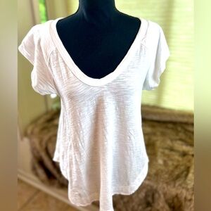 NWT Wilt White Scoopneck Tee, Made in USA